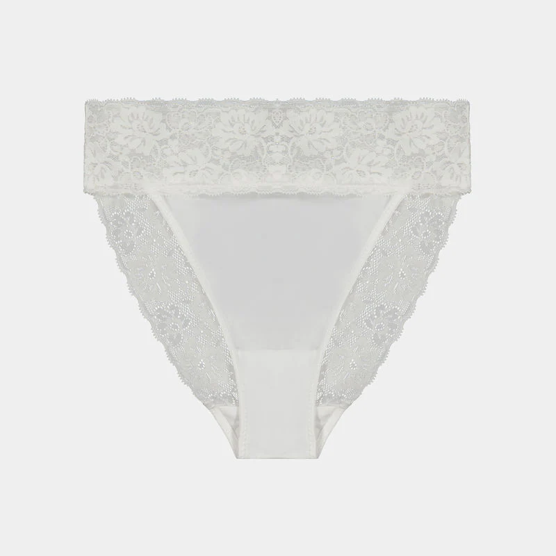 Lace Trim High Cut Brief - Clearance